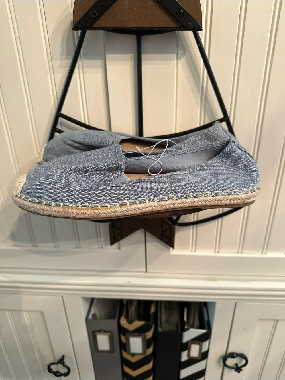 NWOT Old Navy Light Blue Canvas Espadrille Flats Size 10